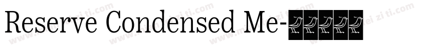 Reserve Condensed Me字体转换